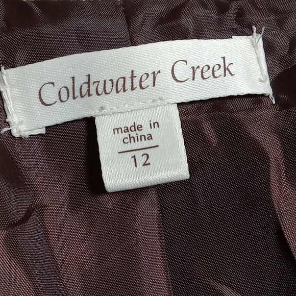COLDWATER CREEK Womens 12 Blazer BROWN Casual Jacket Work Business PREOWNED - Picture 4 of 11